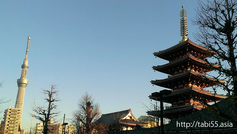 浅草寺と東京スカイツリー