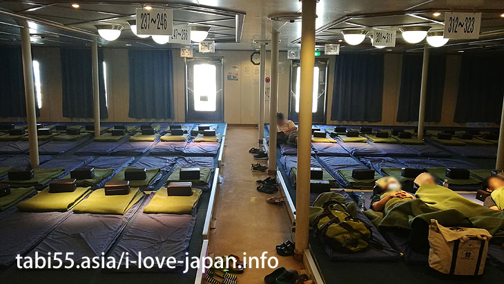 Second class cabin of Marix Line@Travel by ferry on the Amami Islands (archipelago)【7 nights 8 days】 model course(Kagoshima)