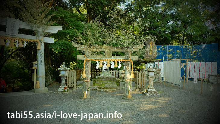 Visit the main hall and the memorial monument｜Shinto shrine+huge camphor tree “Ohkusu”(Takeo,Saga)
