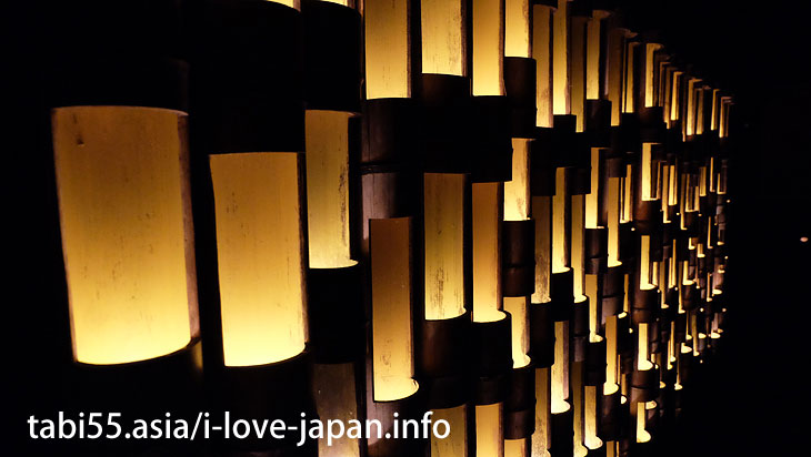 A group of bamboo lights