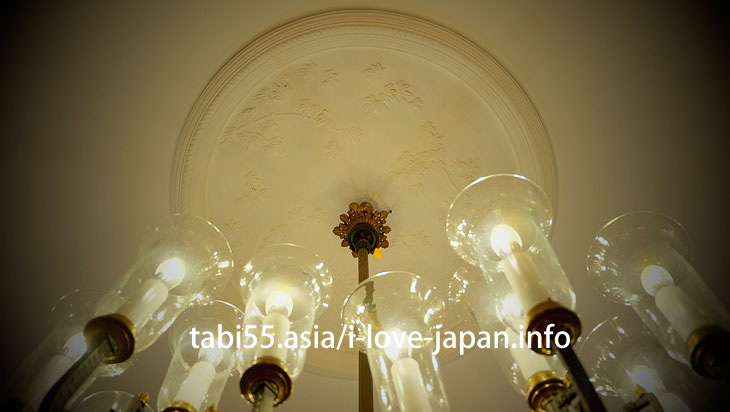  [National Designated Important Cultural Property] Houhei-Kan. Must see a plaster painting on the ceiling
